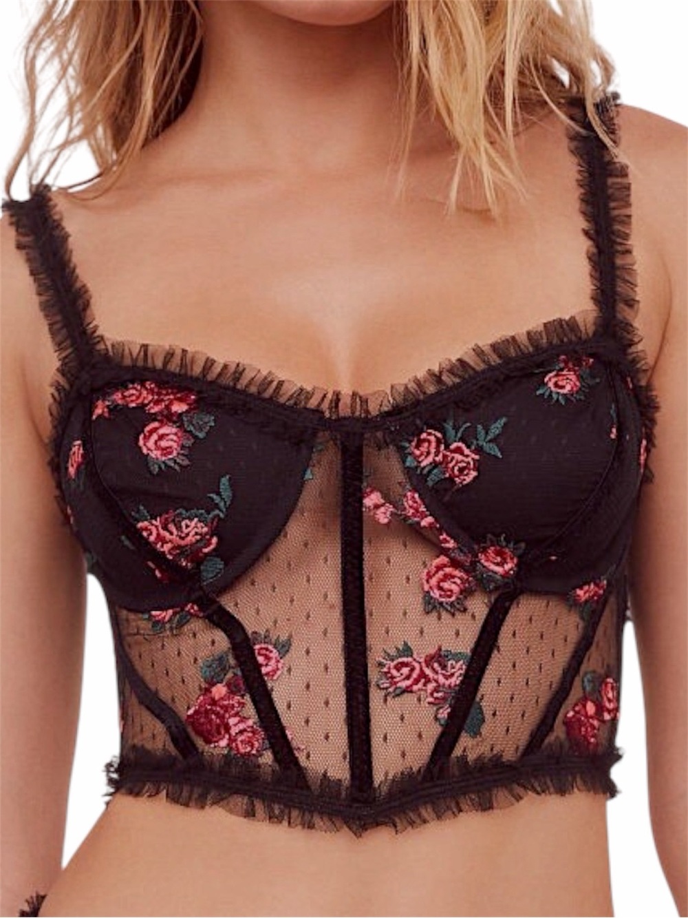 For Love And Lemons x Victoria’s Secret corset Rosebud Ruffled Bustier small EUC - Picture 16 of 16